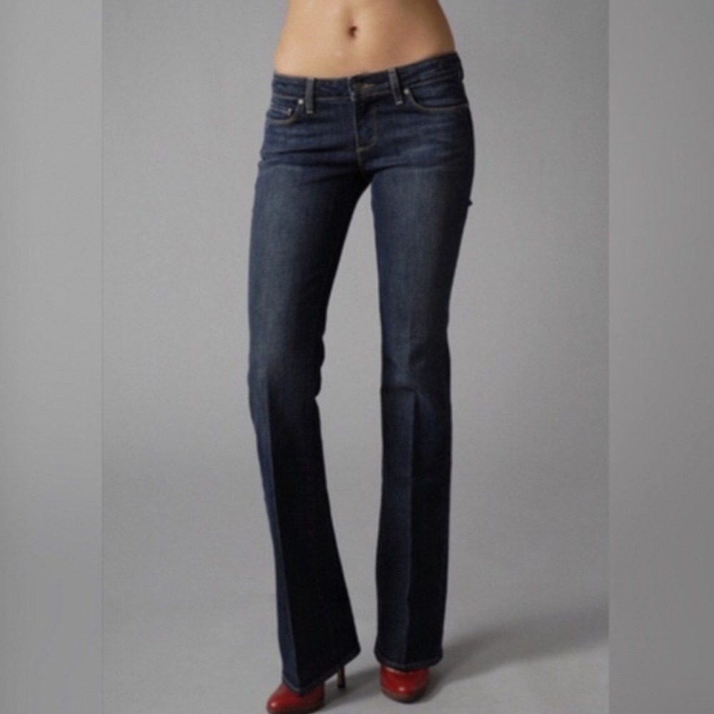 Paige Canyon Boot Low Rise Dark Wash Bootcut Jeans Size 27